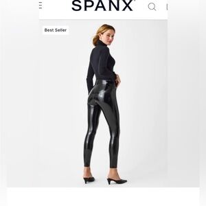 SPANX Women's faux leather leggings